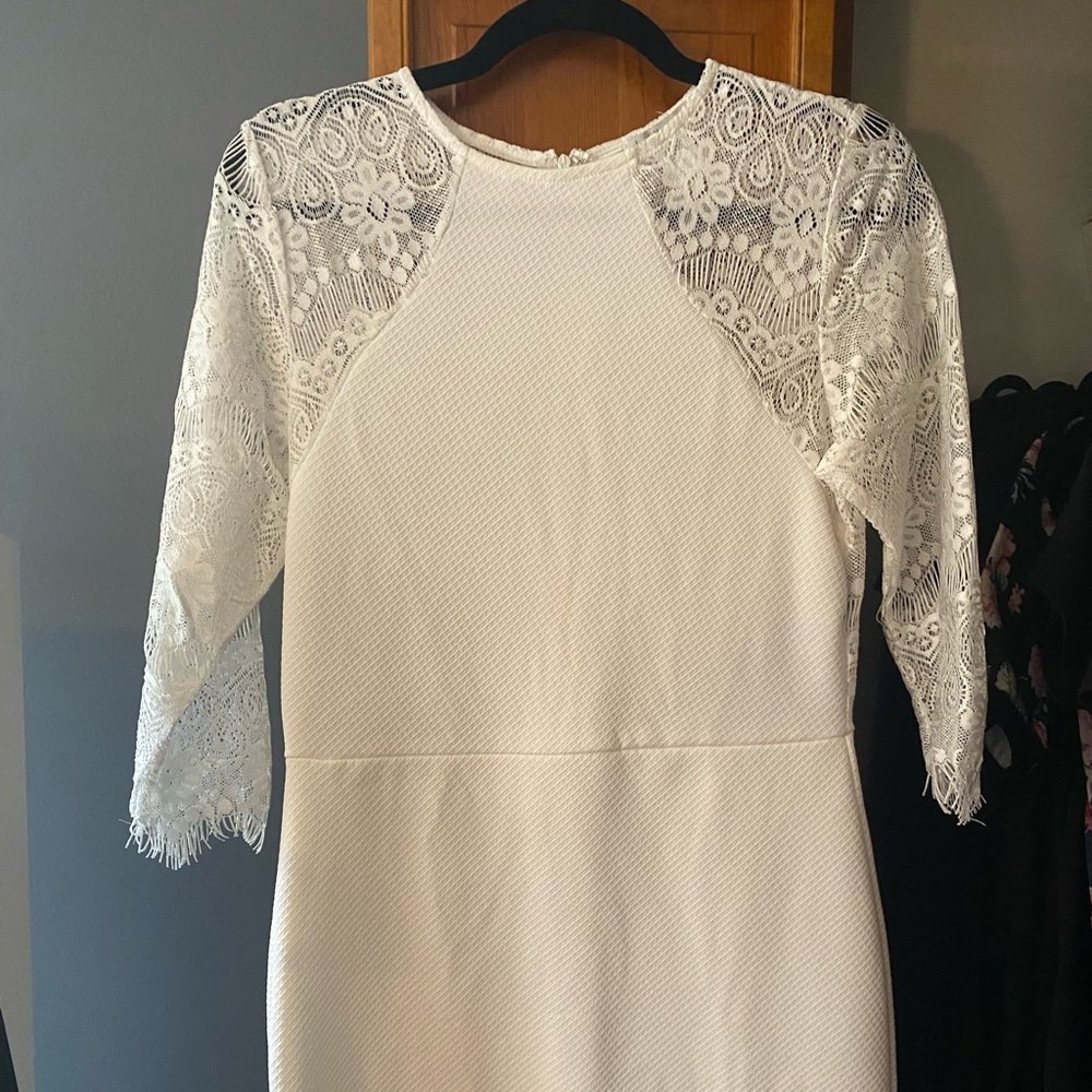 White lace vintage style costal dress
